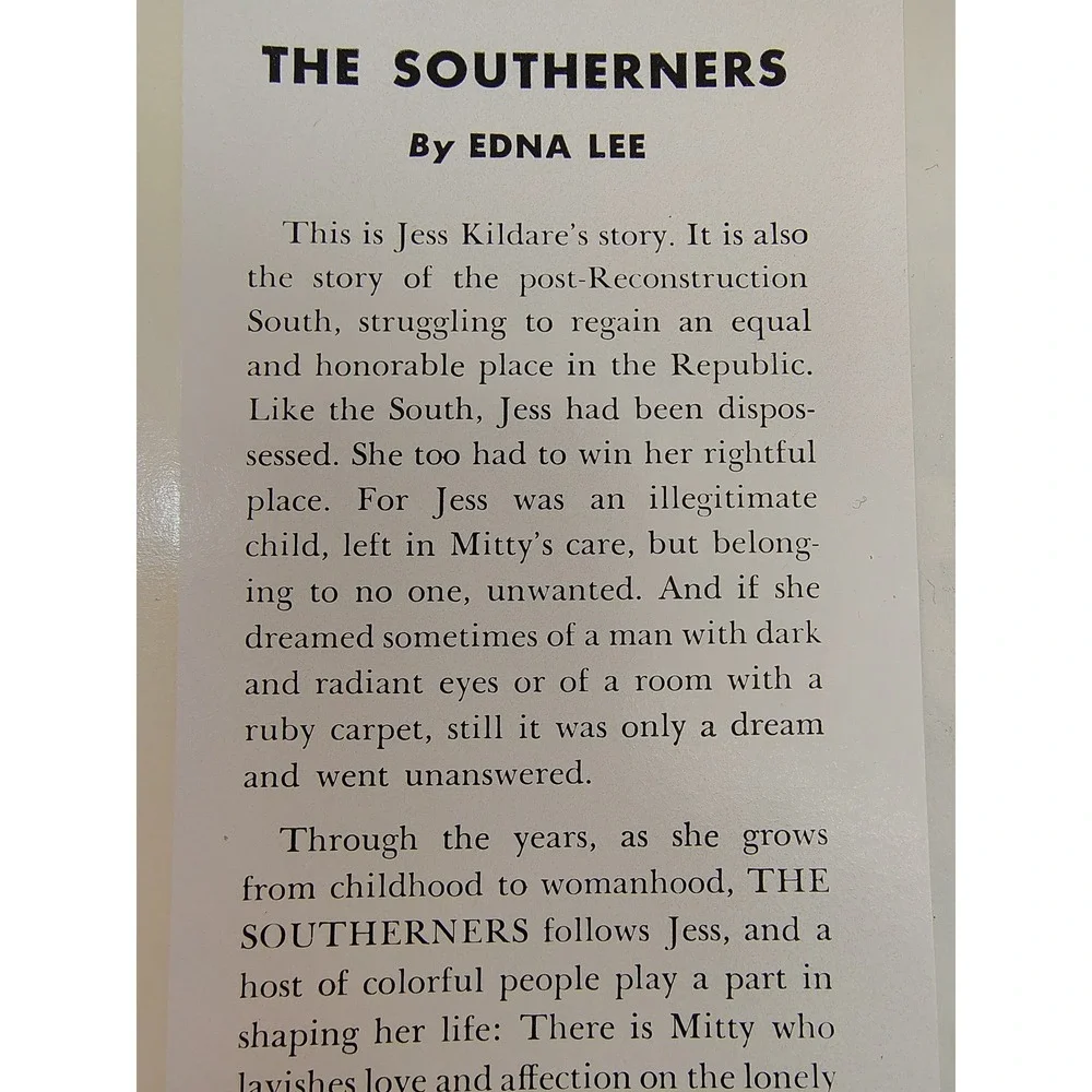 The Southerners Edna Lee 1953 Hardcover DustJacket Vintage Southern Gothic Decor